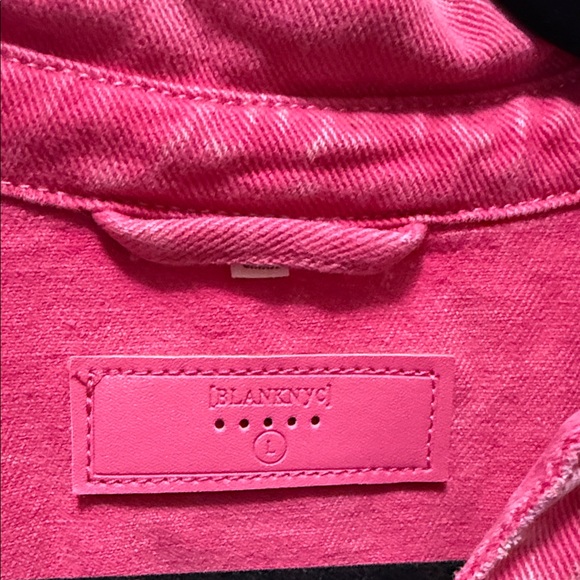 Hot Pink Short Sleeve Denim Romper, Excellent Condition, Size L - Picture 3 of 5